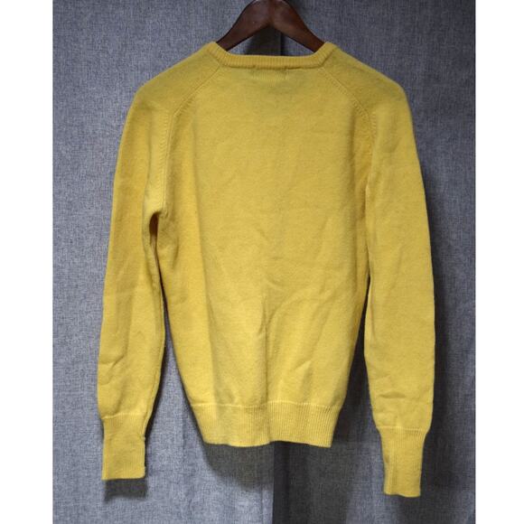 Vintage Robinson’s Southern California Yellow V-Neck Lambs Wool Sweater Size S - Picture 3 of 3